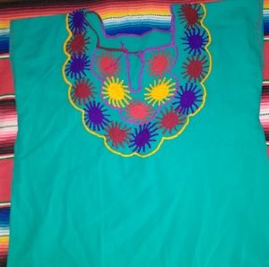 Mexican embroidered tops for women
